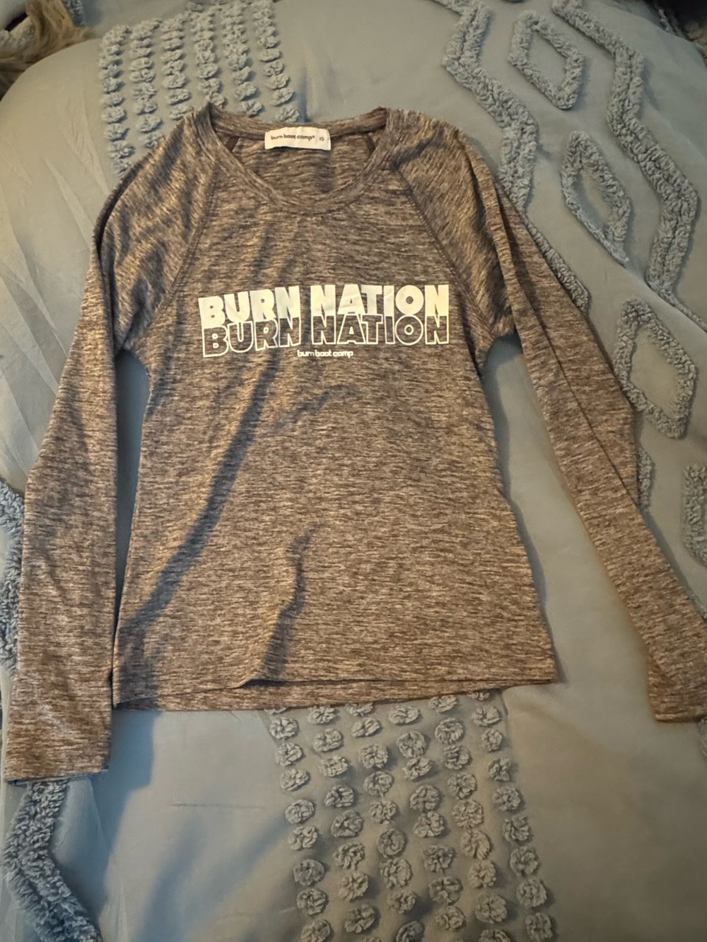 Burn Boot Camp 'Burn Nation' Long Sleeve Women's Top - Gray Heather